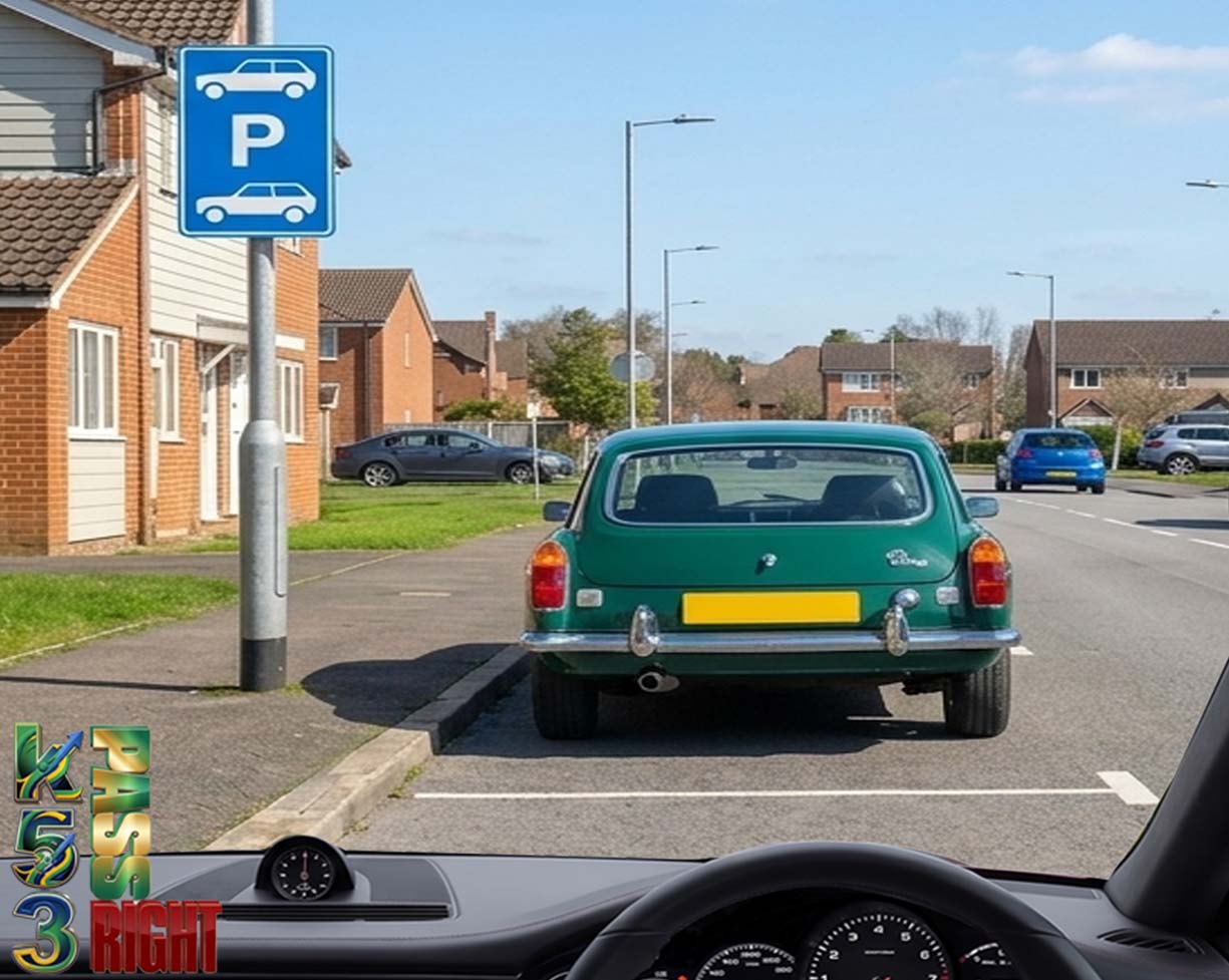 Motor car parking reservation sign